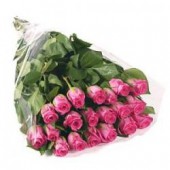 20 szál pink rózsa kötegben